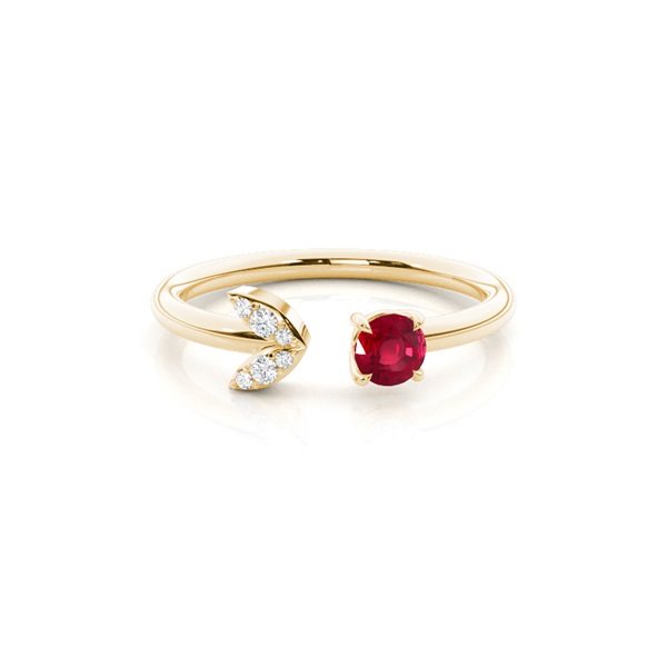 Prong Setting Ruby Open Ring