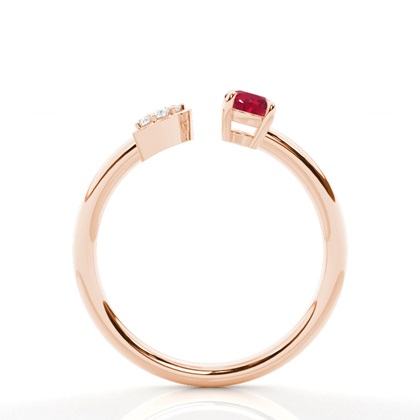 Zinkener Ruby Open Ring einstellen