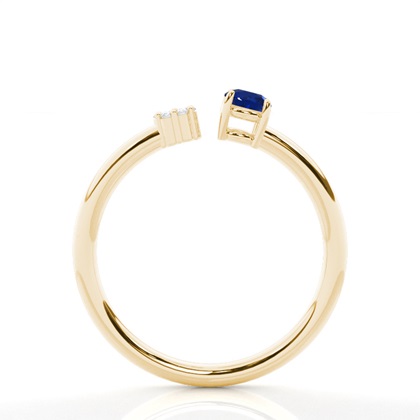 Brilliant Gelbgold Saphir Diamantringe