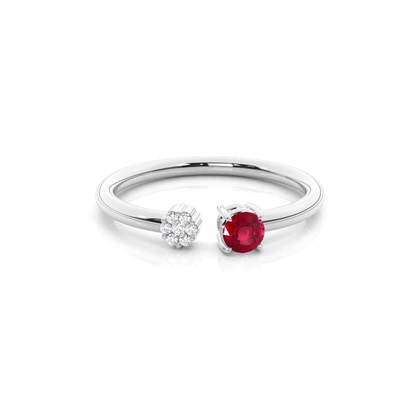Prong Setting Ruby Open Ring