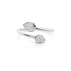 Prong Setting Diamond Open Ring