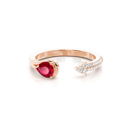 Prong Setting Ruby Open Ring