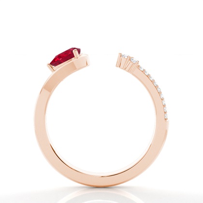 Zinkener Ruby Open Ring einstellen