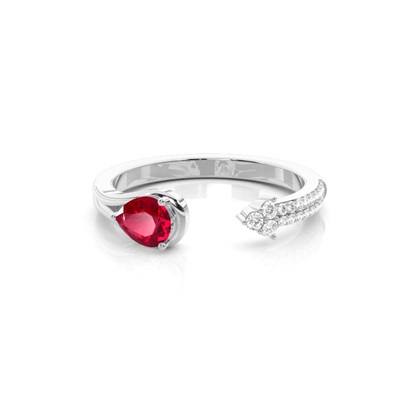 Prong Setting Ruby Open Ring