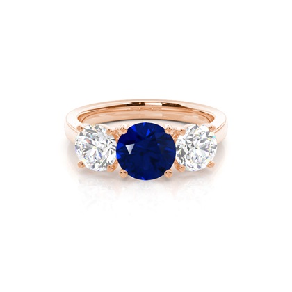 Rose Gold Gemstone Diamond Engagement Rings