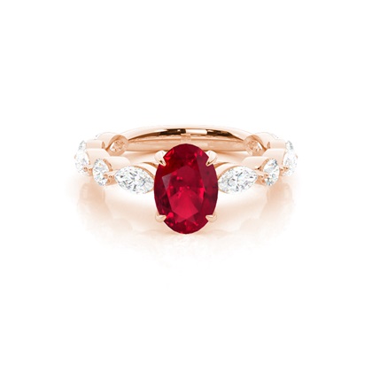 Prong Set Ruby Engagement Ring
