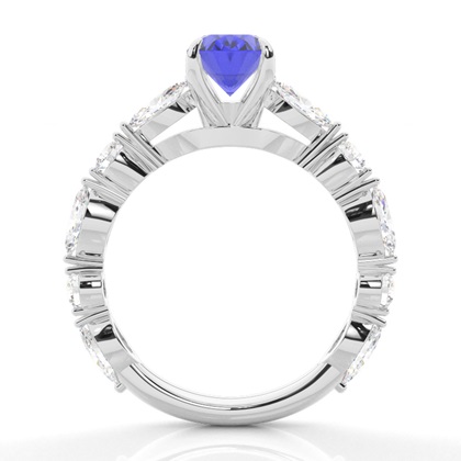 Prong Set Tansanit-Verlobungsring