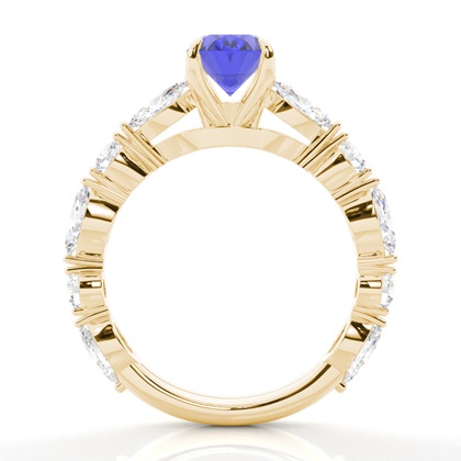 Prong Set Tansanit-Verlobungsring