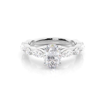 Prong Set Moissanite Engagement Ring