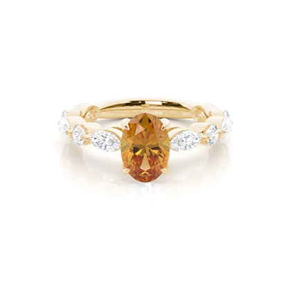 Prong Set Citrine Engagement Ring