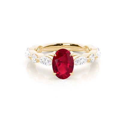 Prong Set Ruby Engagement Ring