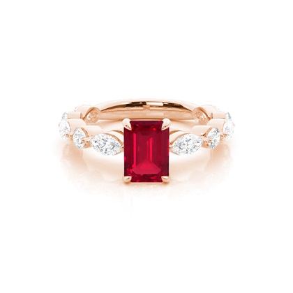Prong Set Ruby Engagement Ring