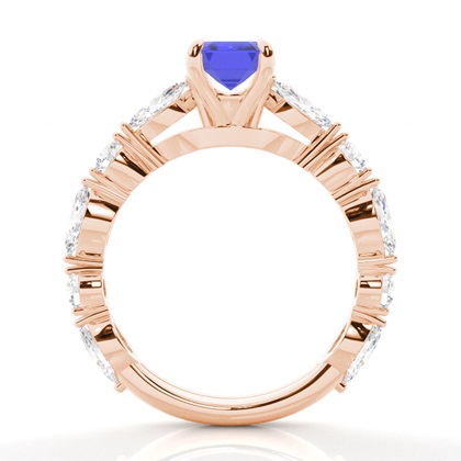 Prong Set Tansanit-Verlobungsring