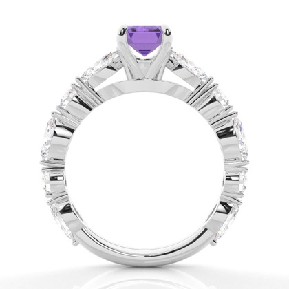 Krappenbesetzter Amethyst-Verlobungsring