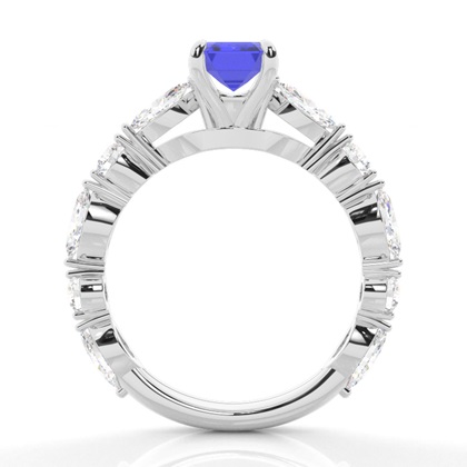 Prong Set Tansanit-Verlobungsring