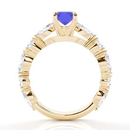 Prong Set Tansanit-Verlobungsring