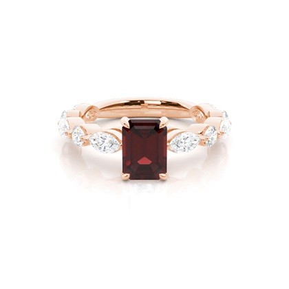Prong Set Garnet Engagement Ring