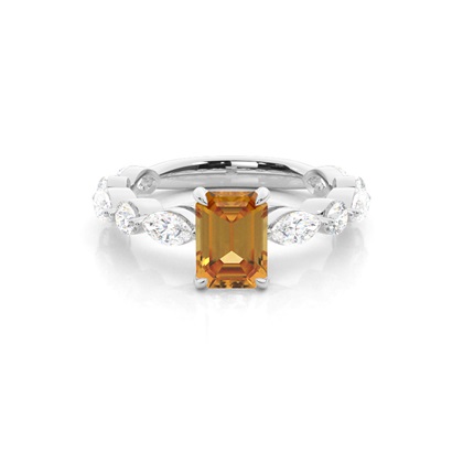 Prong Set Citrine Engagement Ring