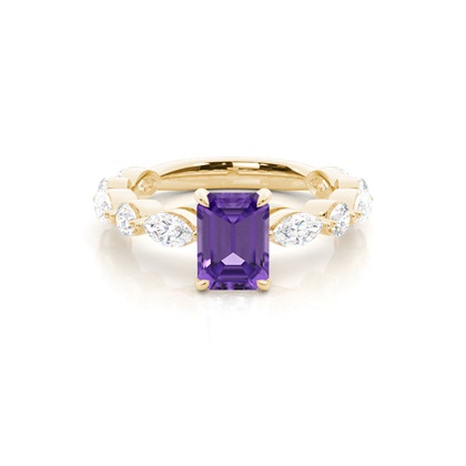 Prong Set Amethyst Engagement Ring