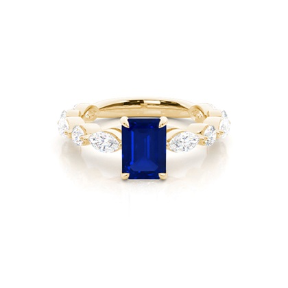 Prong Set Blue Sapphire Engagement Ring