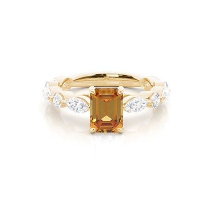 Prong Set Citrine Engagement Ring