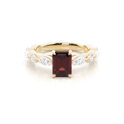 Prong Set Garnet Engagement Ring