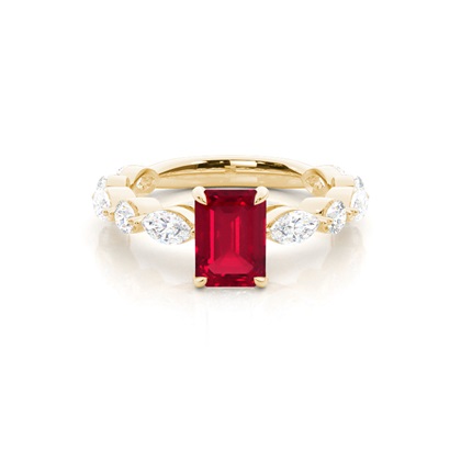 Prong Set Ruby Engagement Ring