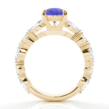 Prong Set Tansanit-Verlobungsring