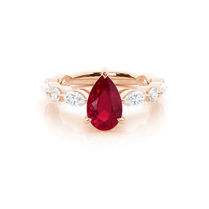 Prong Set Ruby Engagement Ring