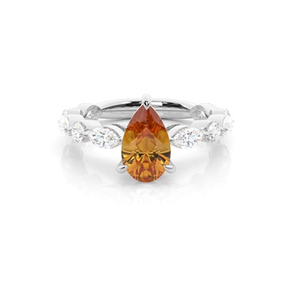 Prong Set Citrine Engagement Ring