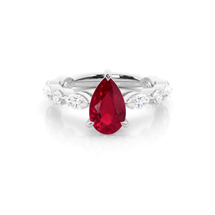 Prong Set Ruby Engagement Ring