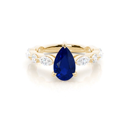 Prong Set Blue Sapphire Engagement Ring
