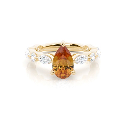 Prong Set Citrine Engagement Ring