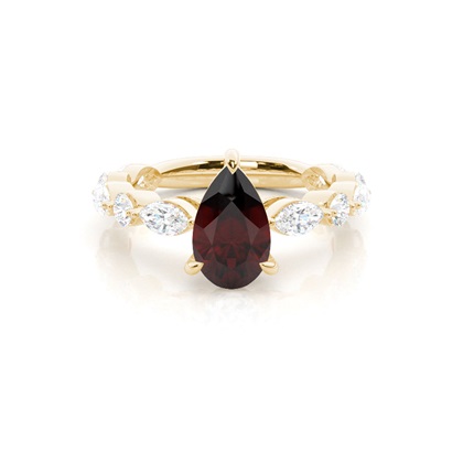 Prong Set Garnet Engagement Ring