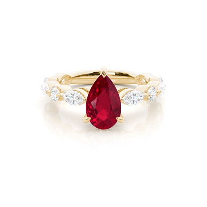 Prong Set Ruby Engagement Ring