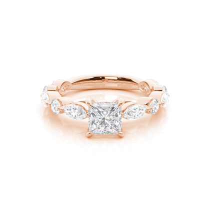 Prong Set Moissanite Engagement Ring