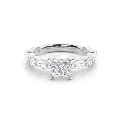 Prong Set Moissanite Engagement Ring