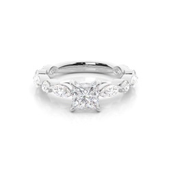 Prong Set Moissanite Engagement Ring