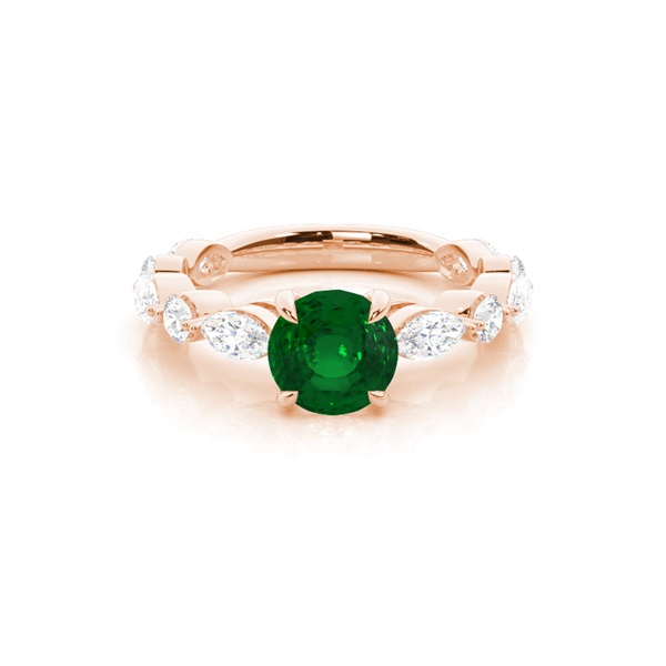 Prong Set Emerald Engagement Ring