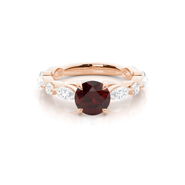 Prong Set Garnet Engagement Ring