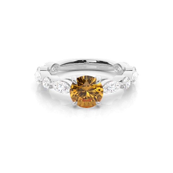 Prong Set Citrine Engagement Ring