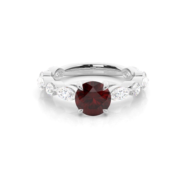 Prong Set Garnet Engagement Ring
