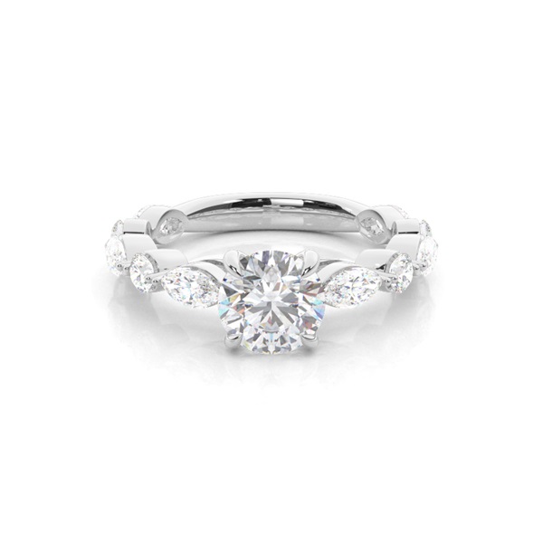 Prong Set Moissanite Engagement Ring