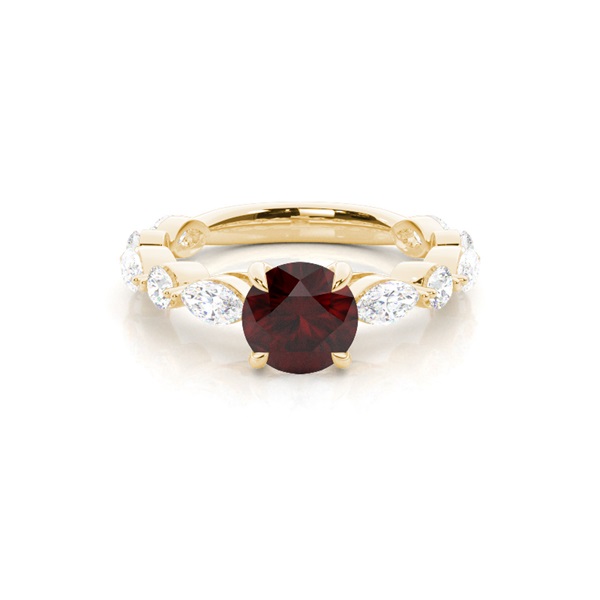 Prong Set Garnet Engagement Ring