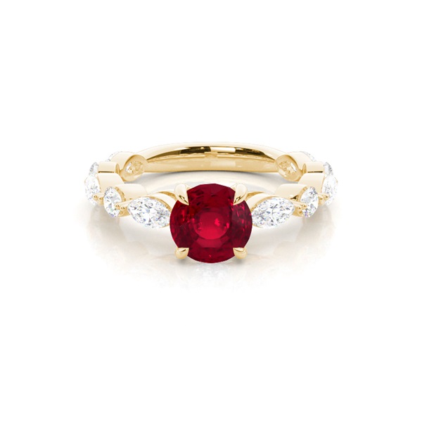 Prong Set Ruby Engagement Ring