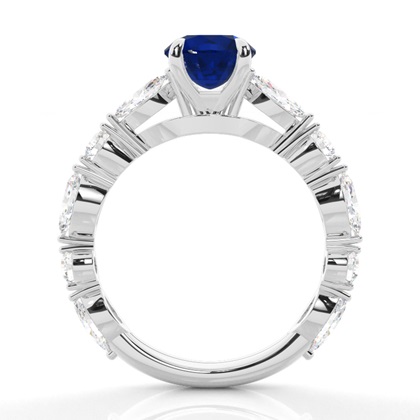 Brilliant Silber Saphir Diamantringe