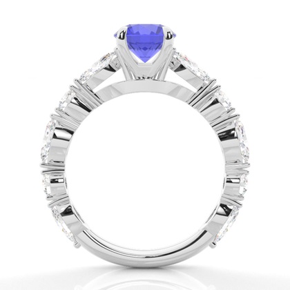 Prong Set Tansanit-Verlobungsring