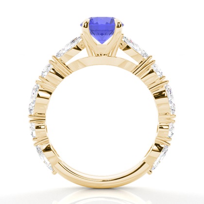 Prong Set Tansanit-Verlobungsring