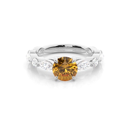 Prong Set Citrine Engagement Ring