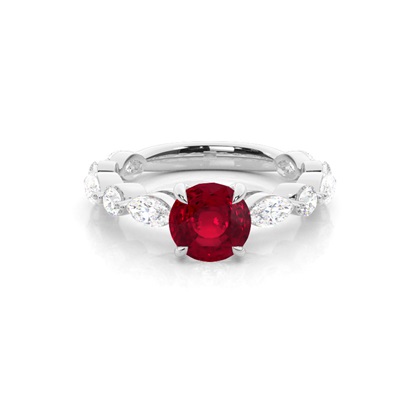 Prong Set Ruby Engagement Ring